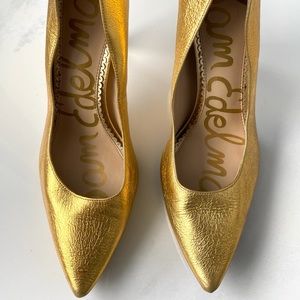 SAM Edelman metallic gold heels size 8 1/2
